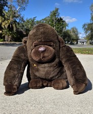 16" Tsuruya Doll Co Dakin Gorilla Plush Stuffed Animal Toy Brown Vintage 1988