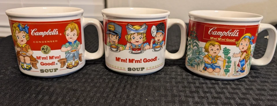 Juego de 3 tazas vintage Campbell's Soup Collectors - 1993 excelente estado Foto 2 de 4