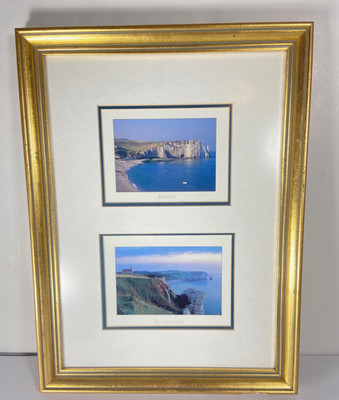 Photo Color Prints - Normandy & Etretat France Gilt Framed & Mounted 10''x14''