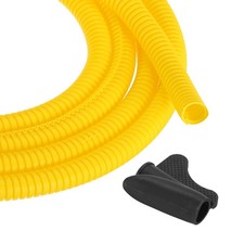 3/8 Inch 20ft Split Wire Loom Tubing, Flexible Cord Protectors, Yellow