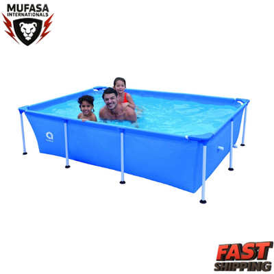 Above Ground Swimming Pool Rectangle Steel Frame 8.5ft x 6ft x 26in