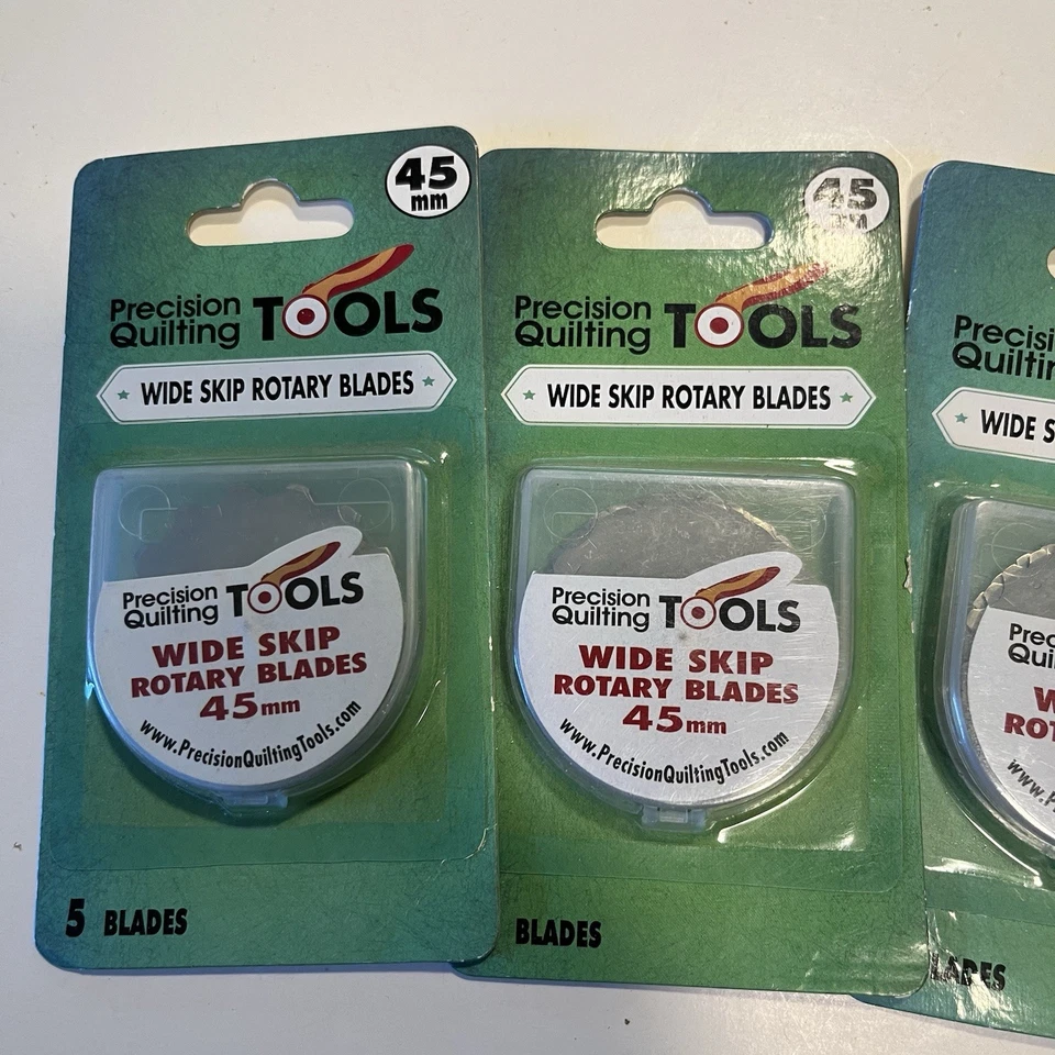 Precision Quilting Tools 45mm Wide Skip Rotary Blades 5 Count (Sealed) Lot Of 3 - Image 2 of 3