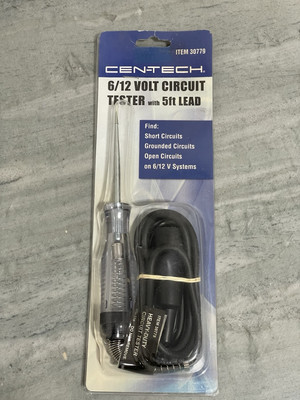 6 / 12 Volt Circuit Tester 5 Ft Lead Find Shorts Grounds Auto Fuse Diagnostic