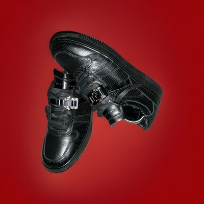 1017 ALYX 9SM Black Leather Buckle Sneaker