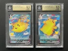 Pokemon TCG Flying Pikachu VMAX 007/025 and Surfing Pikachu VMAX 009/025 BGS 9.5
