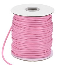 44 Yards 3mm Waxed Polyester Cord with Spool for Jewelry Making, Light Pink