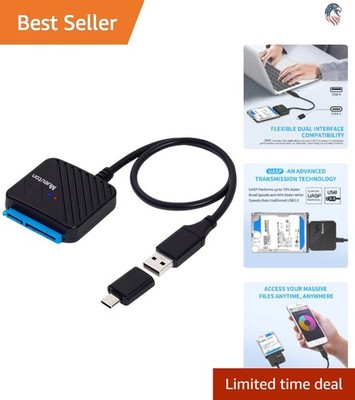 Plug and Play SATA to USB Adapter for 2.5'' Drives - High-Speed Data Transfer