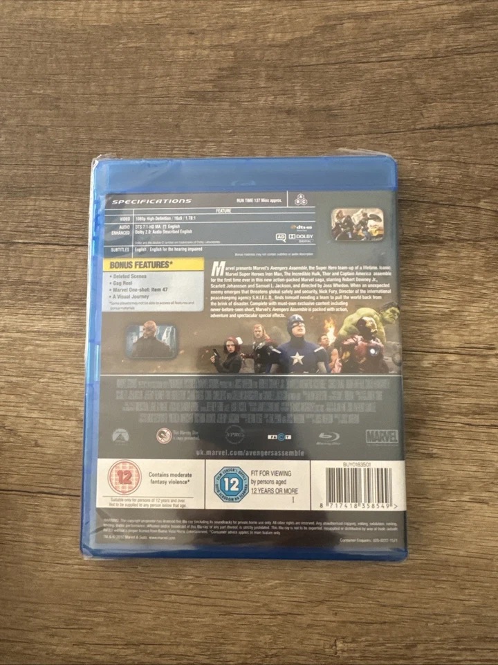 Avengers Assemble Marvel (2012) NEW SEALED BLU RAY - Image 2 of 2
