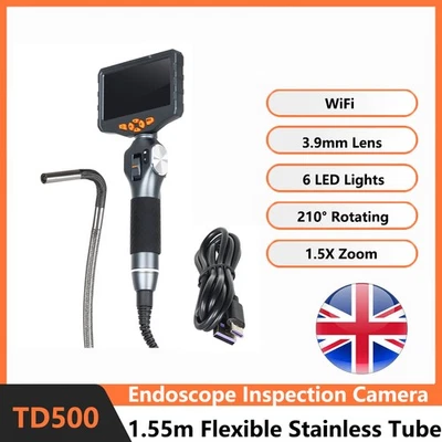 TESLONG TD500 3.9MM Articulating Borescope 1080P 2-Way 210° Steering Endoscope