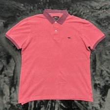 Rodd  Gunn Sports Fit Light Red Logo Collared Polo Shirt Mens Large