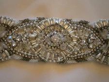 Untamed Petals Kleinfeld Wedding Dress Bridal Ivory Sash Crystals Beads NWT $354