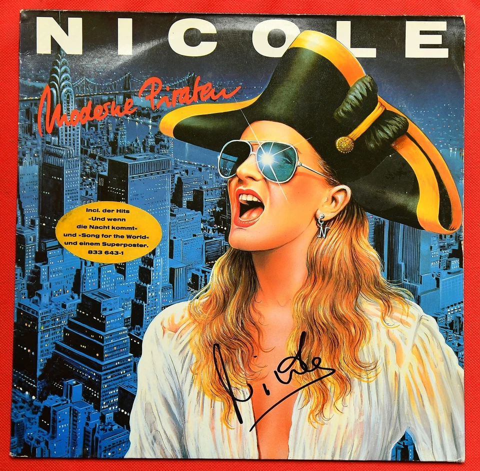 Nicole – Moderne Piraten - LP - AUTOGRAMM / SIGNED - DE - 1987 - Bild 2 von 4