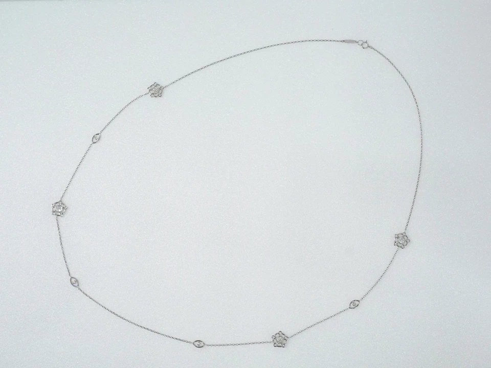 Ожерелье Monnickendam с бриллиантами 0,48 карата Pt850 Pt900 платина 31,59 дюйма 15,5 г - Изображение 2 из 4