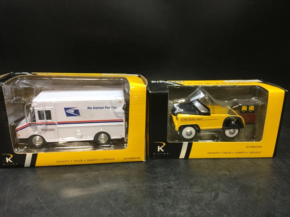 (4) K-Line Kruisers Train Accessories Die-Cast Metal Trucks Mail Truck & More! - Image 2 of 4