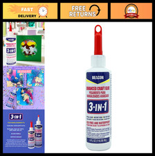 3-in-1 Advanced Craft Glue - Fast-Drying, Crystal Clear Adhesive for Wood, Fabri