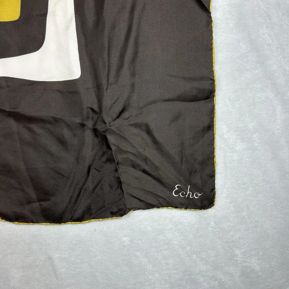 Bufanda de seda Eco 100 % seda arte industrial modernista para usar 30X30 vintage MCM Foto 2 de 4