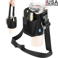 Water Bottle Holder W/ Strap Stanley Quencher Hydro Flask Tumbler Carrier New