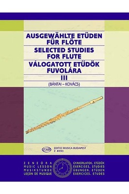 Selected Studies for flute Volume 3 Flute Music Bantai Editio Musica Budapest Ze