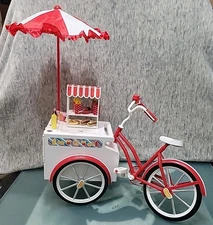 PARADISE KIDS Hot Dog Vending Sports Cart Bicycle For 18" American Girl OG dolls