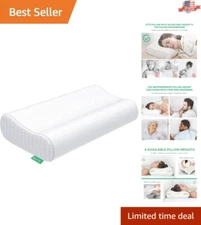 Adjustable Orthopedic Pillow with Machine-Washable Cover - CertiPUR- Certified