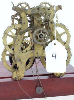 Vintage Terry & Andrews Mantle Winding Clock Movement 4