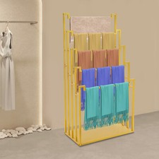 Freestanding Scarf Display Stand, 5-tier Metal Scarf Holder Organizer Indoor