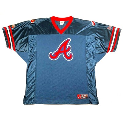 atlanta braves navy blue jersey