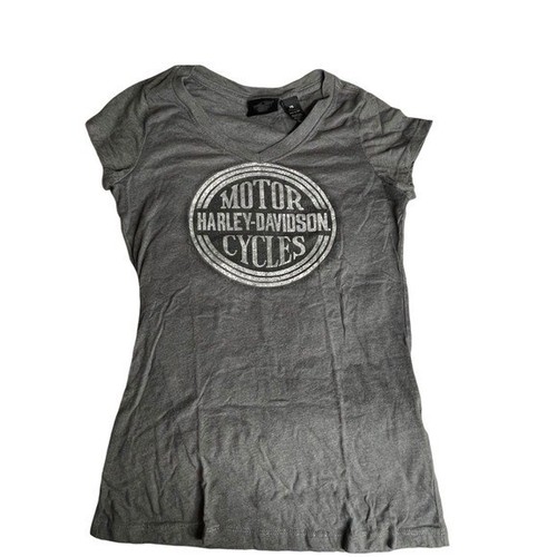 Graues Harley Davidson Logo T-Shirt XS