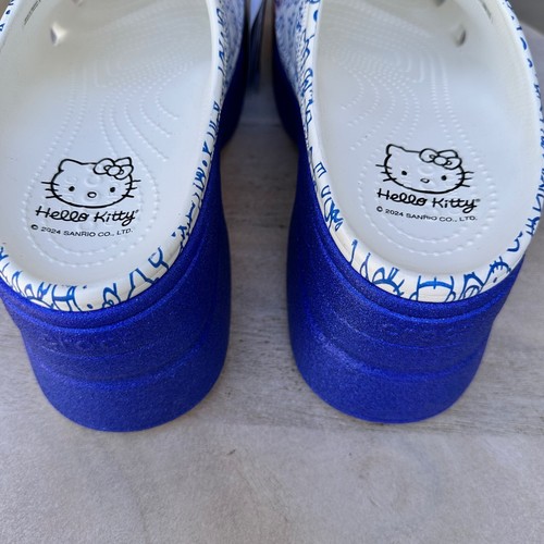 Zueco Crocs HELLO KITTY 50 Aniversario Azul Brillo Sirena Mujer 13 Hombres 11 - Imagen 10 de 14