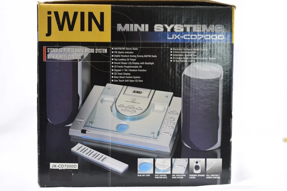 NEW jWin JX-CD7000 Stereo CD player radio micro system with remote control - Imagem 3 de 4