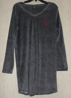 NEW WOMENS laura ashley ''joy'' HEATHER GRAY SUPER SOFT KNIT NIGHTGOWN  SIZE M