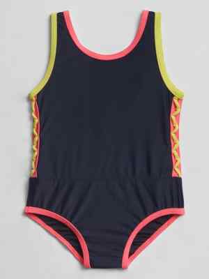 Baby Gap Girl's Neon Tank One Piece Swim Suit NWT Size 4T
