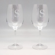 Bride Groom Anniversary Wedding Party Etched Wine Glass Set