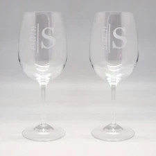 Bride Groom Anniversary Wedding Party Etched Wine Glass Set