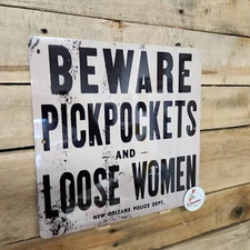 PICK POCKETS / MAN CAVE SIGN, BAR ROOM SIGN,  wall decor,  VINTAGE REPLICA