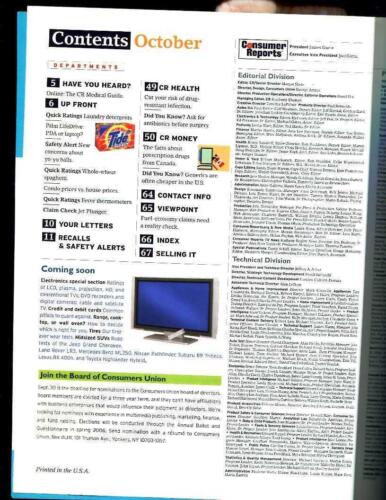 Consumer Reports Magazine Oktober 2005 - Reparieren oder ersetzen? Guide - Roadster - Bild 3 von 3