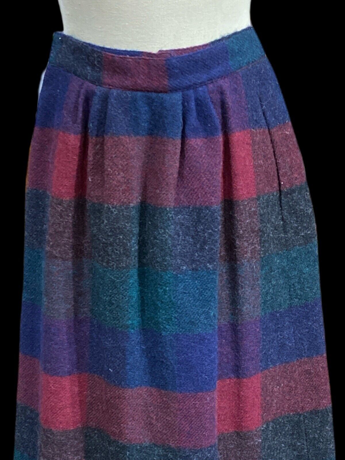 Vtg Avon Scottish Shetland Wool Skirt-Sz 6-Tan/Gr… - image 4