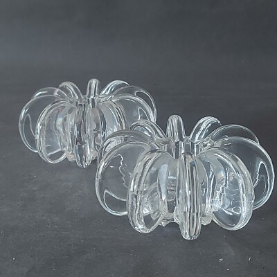 Rosenthal Bleikristall Studio Line Kerzenständer ''Scheibenblume'' Stck 2 signiert