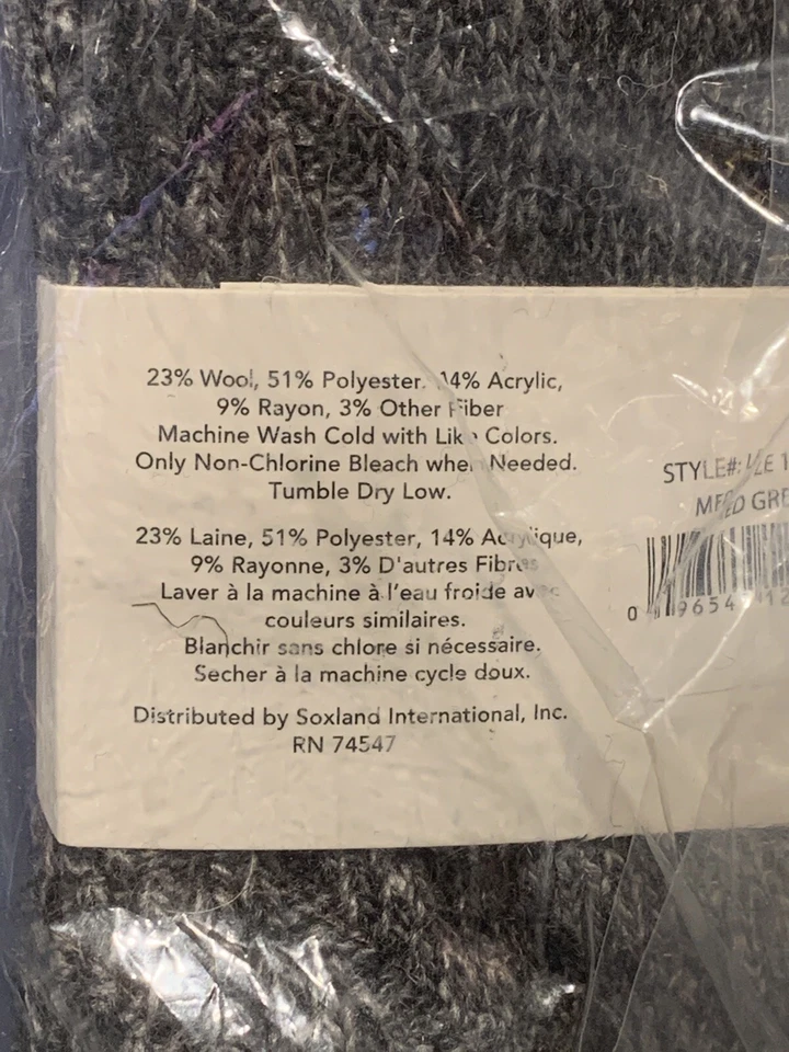 DAVCO ЖЕНЩИН ЗАГРУЗКИ НОСОК ШЕРСТИ СМЕСЬ 2 ПАРЫ УПАКОВКА КОМПЛЕКТ СВЕТЛО-СЕРЫЙ 9-11 - Изображение 3 из 4