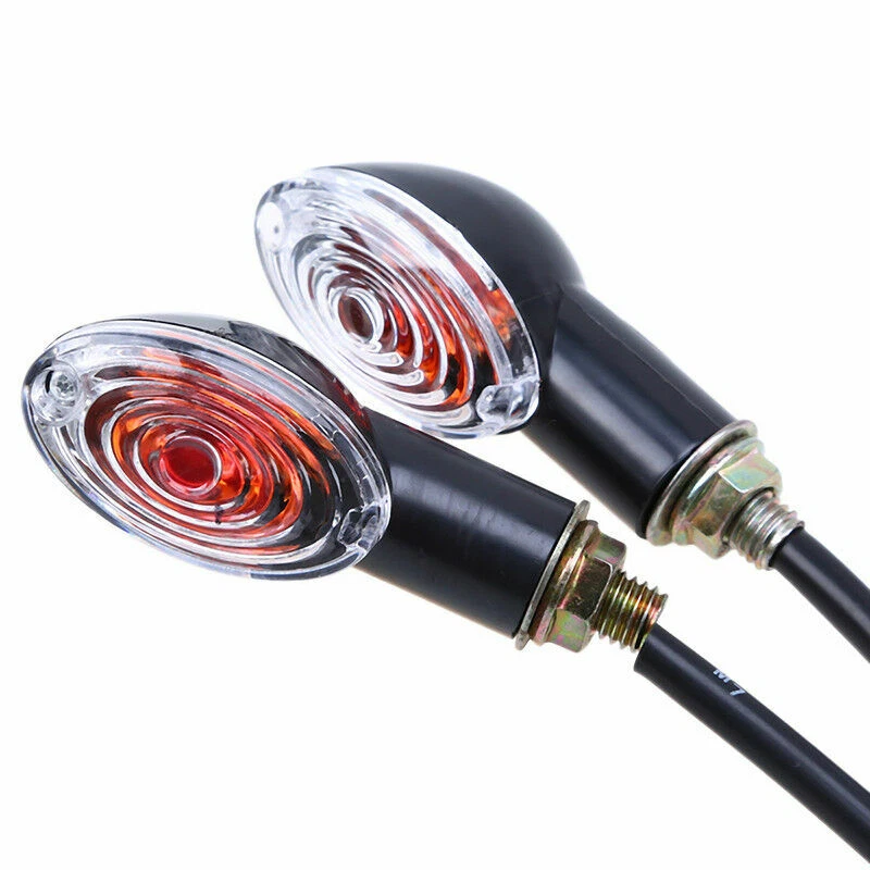 2x Luces de giro para motocicleta indicadores intermitentes aptos para Honda Harley Yamaha Foto 2 de 4