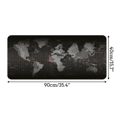DE 900x400mm Weltkarte Gaming Mauspad XXL Anti-Rutsch Mousepad Schreibtisch Pad