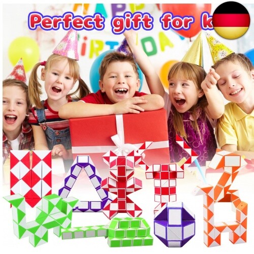 Produktbild von 12 Stücke 24 Blöcke Magische Schlangen Würfel, 3D Puzzle