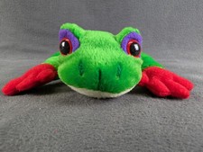24K Beanie Boppers "TREE FROG GREEN" 1997 Stuffed Animal Plush Gift Nature
