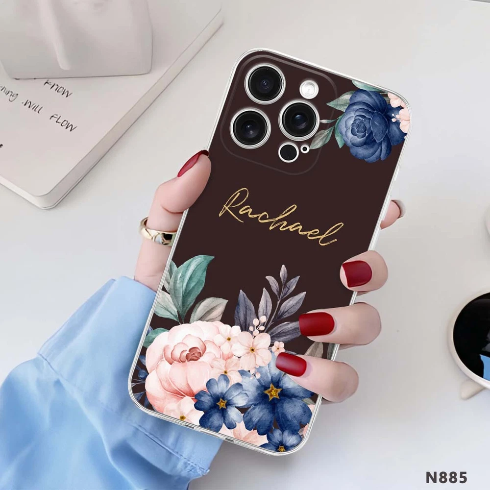 Floral TPU Phone Case for iPhone 15 16 Plus 14 13 12 11 XS Pro Max