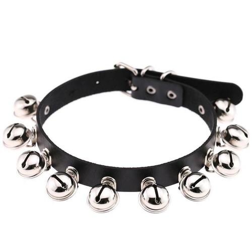 Collana girocollo punk pelle cuore girocollo borchie donna bigiotteria moda sal - Foto 45 di 45