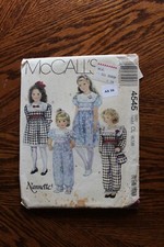 McCall's 4545 Sewing Dress Jumpsuit Pattern - Girls Size 6-7-8 VTG UC