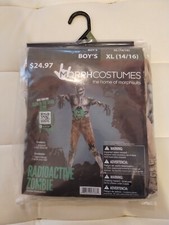 NEW Boy's XL 14-16 MORPHCOSTUMES RADIOACTIVE ZOMBIE Skinsuite Costume