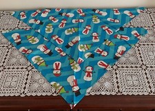 Two Winter Snowman Holiday Red Dog Bandanas MEDIUM LARGE Tie On Scarf Brand New