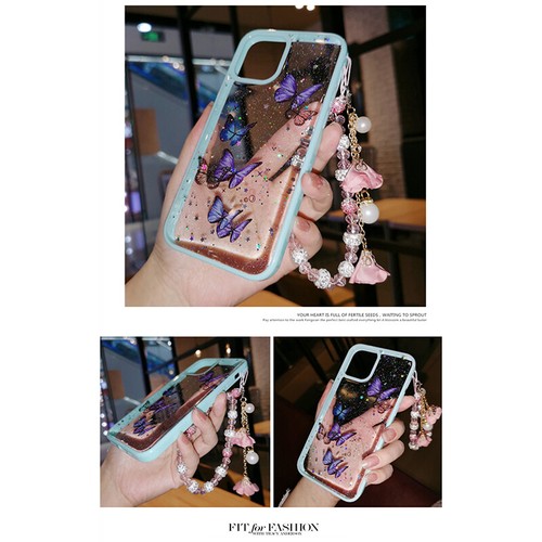 For iPhone 17 16 15 14 13 12 11 Pro Max XS Girls Glitter Bling Chain Phone Case - Picture 5 of 11