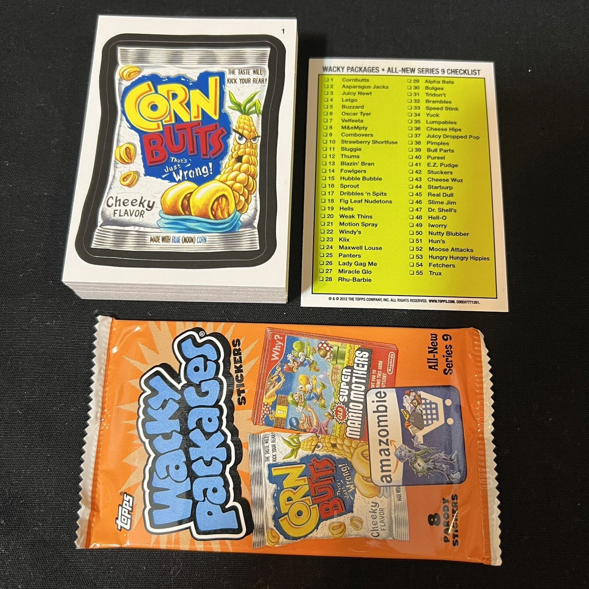 2012 WACKY PACKAGES ANS9 ALL NEW SERIES 9 COMPLETE 55 CARD SET +